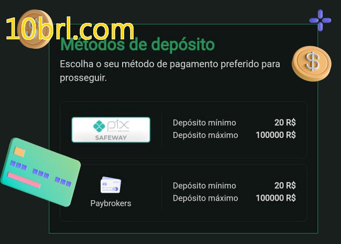 O cassino 10brl.combet oferece uma grande variedade de métodos de pagamento